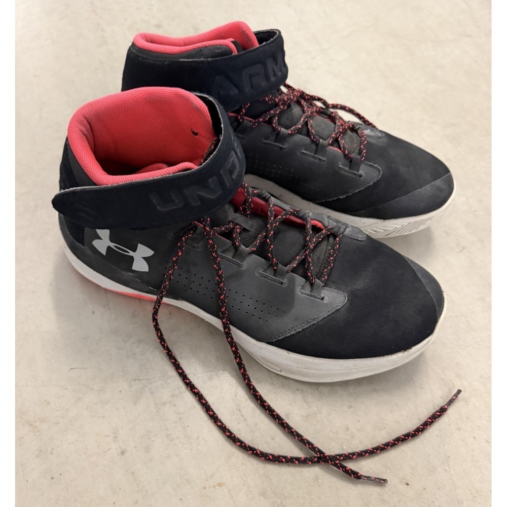 Under Armour Get B Zee Basketball Shoes Men's 13 Black Red High Top 1298310-001
